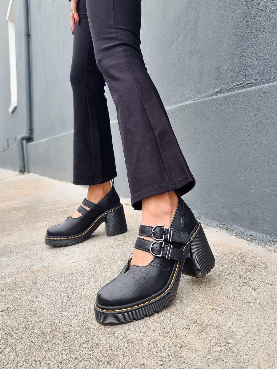 靴 Dr. Martens Eviee Mary Jane Shoes Black Dr. Martens Eviee Sendal Leather Mary Jane Pumps Black - www