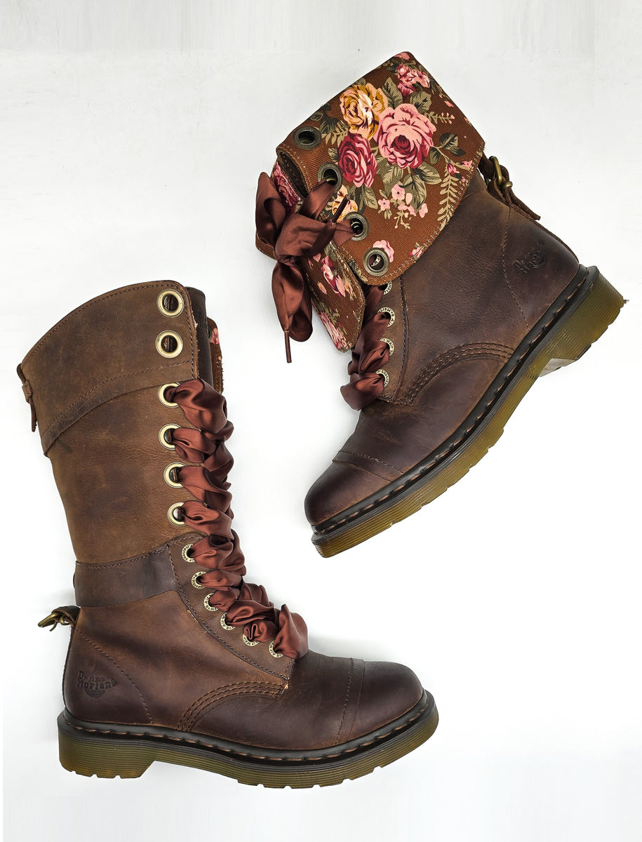 MARTENS TRIUMPH BROWN FLORAL – That Shoe Lady