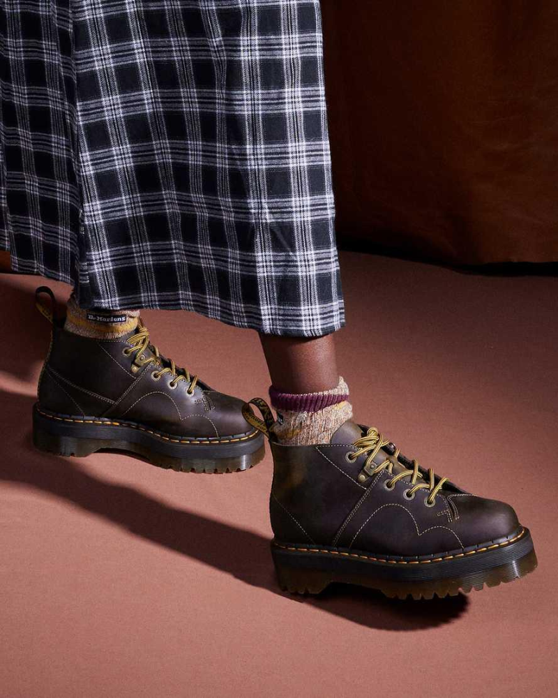 DR. MARTENS CHURCH QUAD AZTEC CRAZY HORSE BROWN – That Shoe Lady