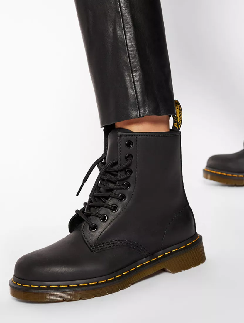 DR. MARTENS 1460 BLACK GREASY That Shoe Lady