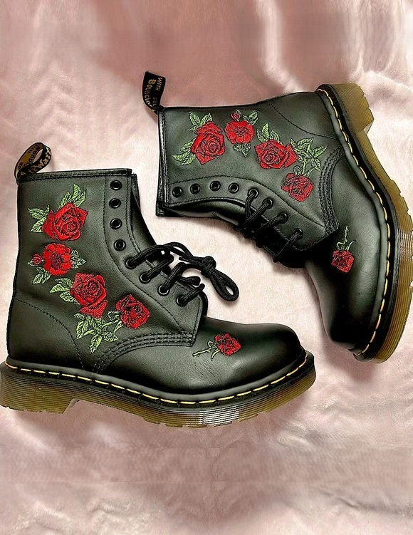 DR. MARTENS 1460 VONDA RED ROSE That Shoe Lady
