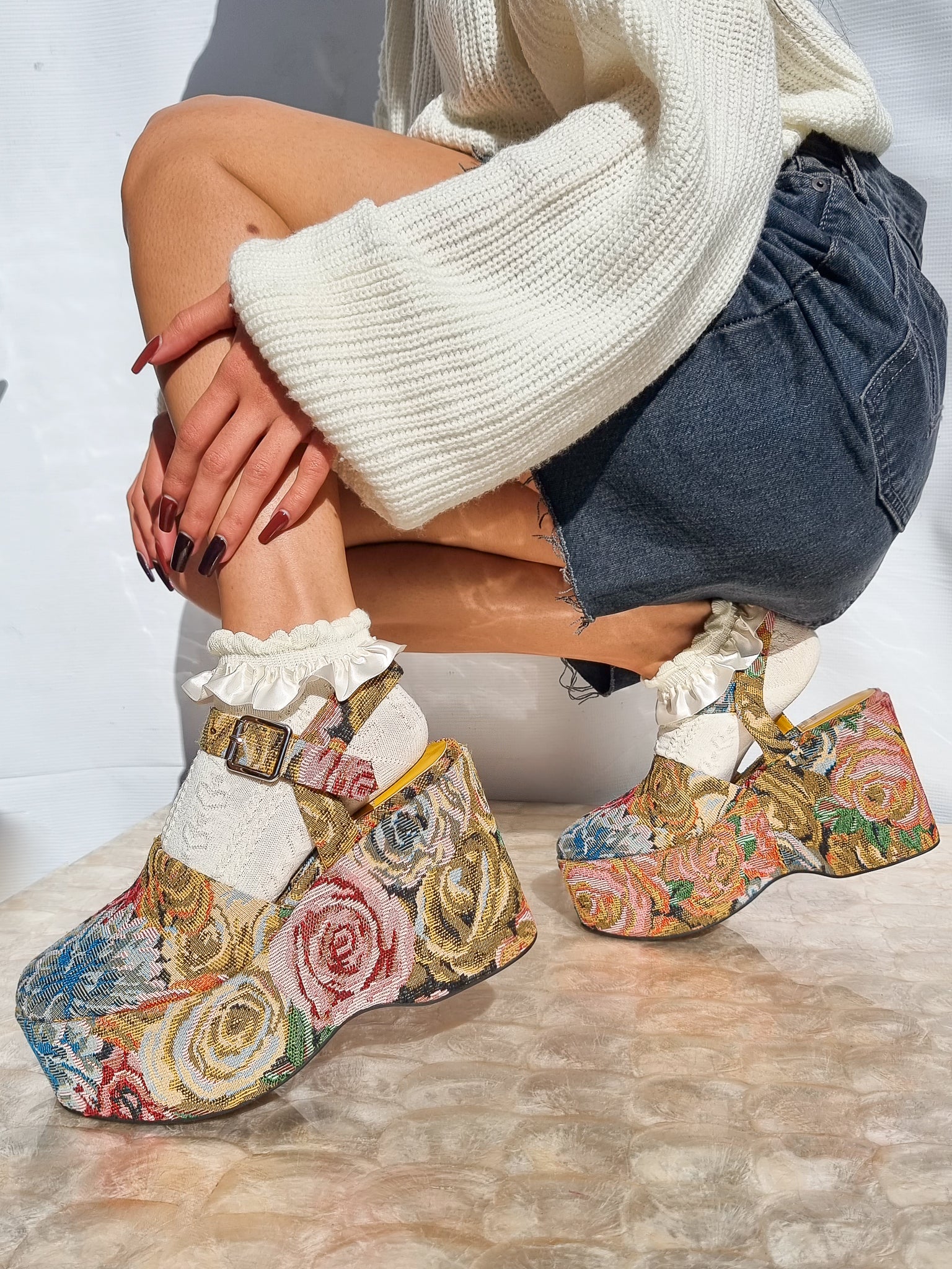 BOHEMIAN FLORAL TAPESTRY That Shoe Lady