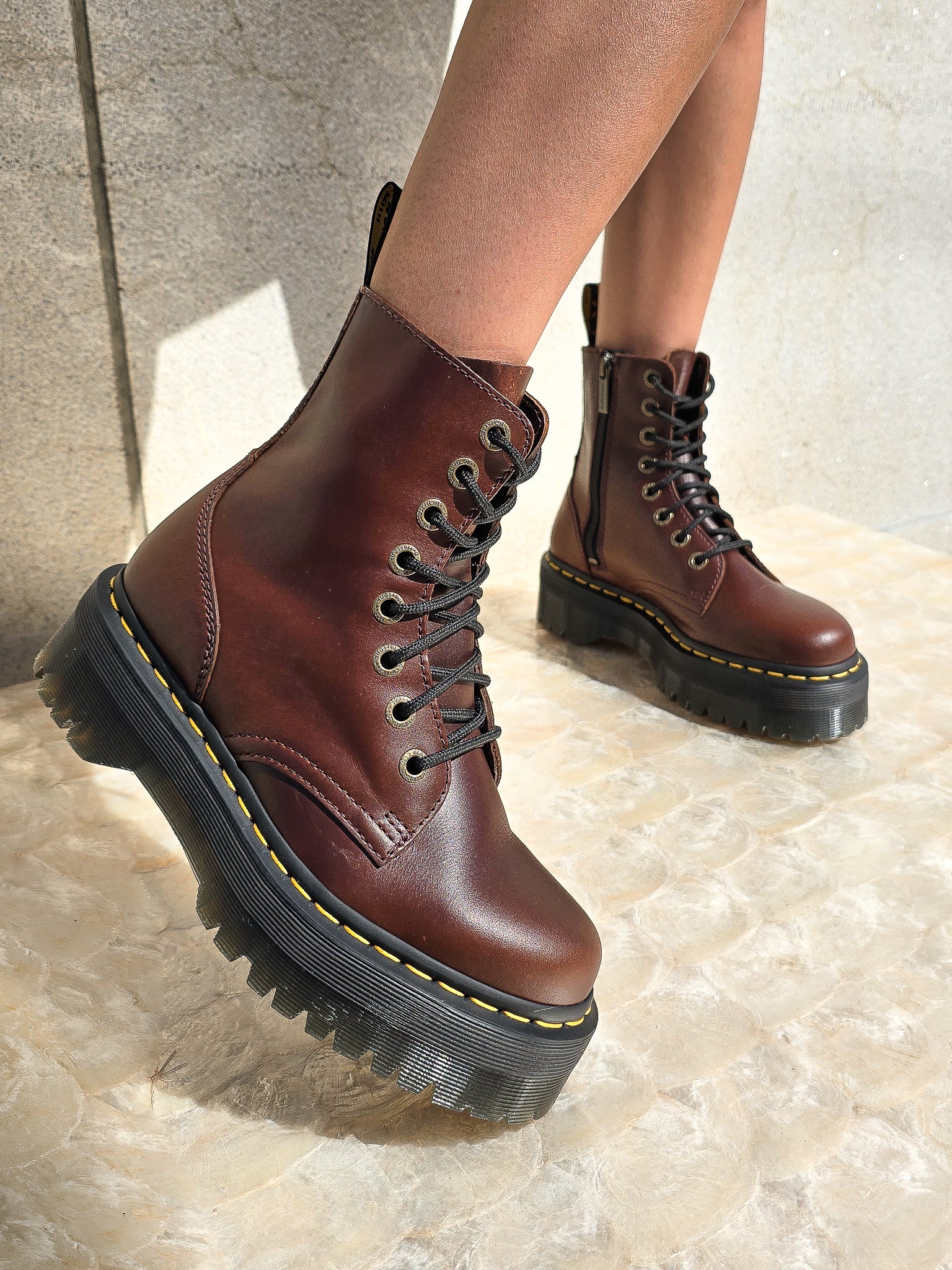 Dr. Martens 着脱ラクラク！JADON BOOT PULL UP LEATHER DR. MARTENS JADON BROWN PULL UP – That Shoe Lady