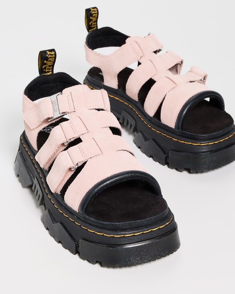 DR. MARTENS MATTISON 3-STRAP LIGHT PINK SUEDE – That Shoe Lady