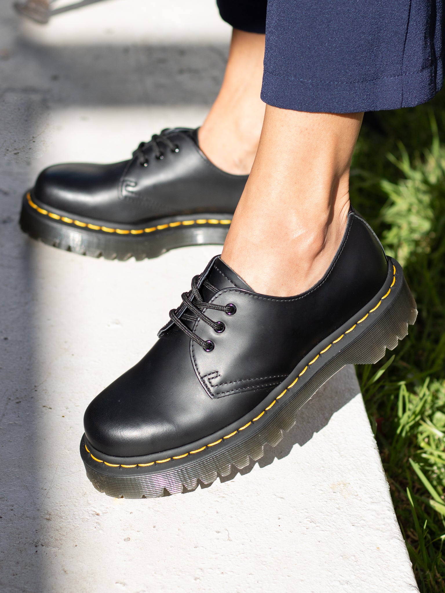 DR. MARTENS 1461 BEX BLACK SMOOTH – That Shoe Lady