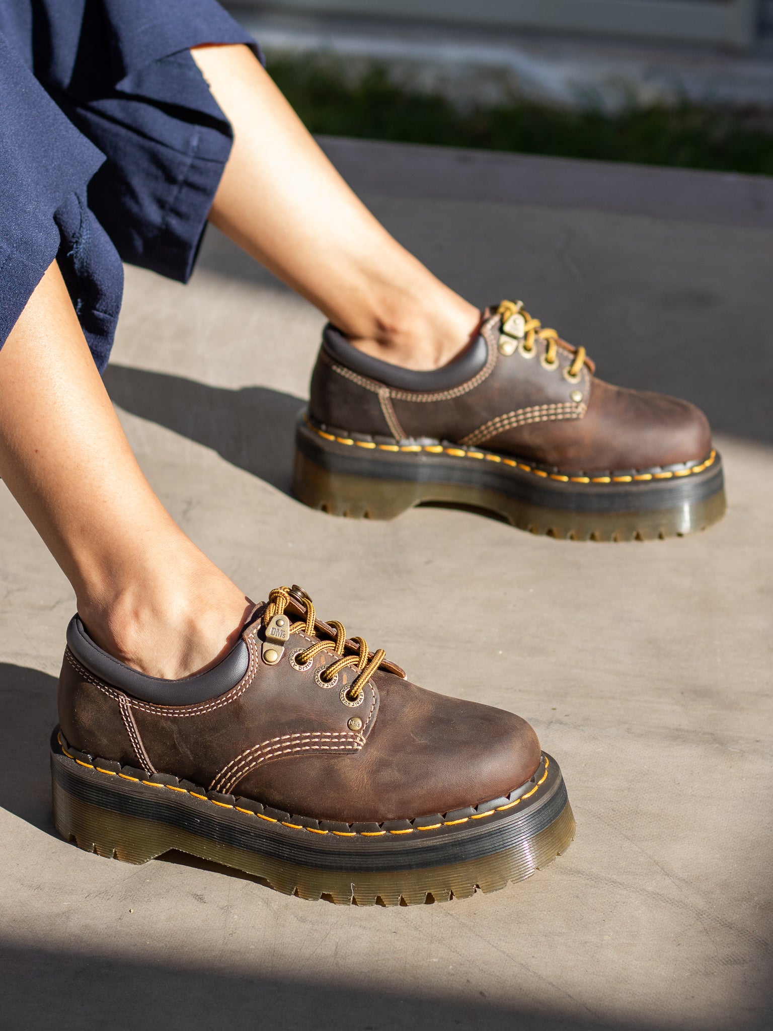 8053 Platform Doc Martens Brown Brown Dr Martens 8053 Quad