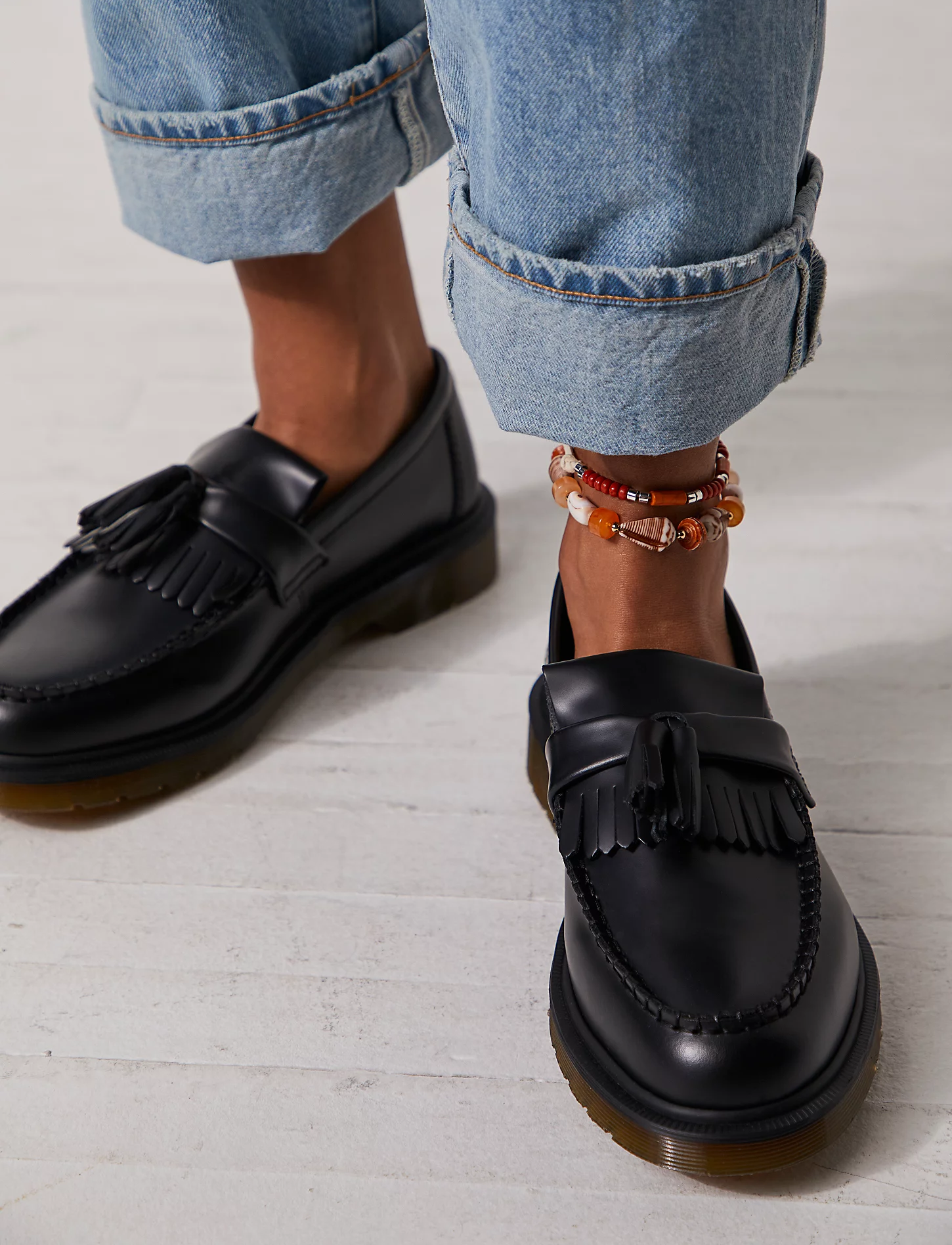 Dr. Martens ADRIAN MONO SMOOTH LEATHER LOAFERS Size 7
