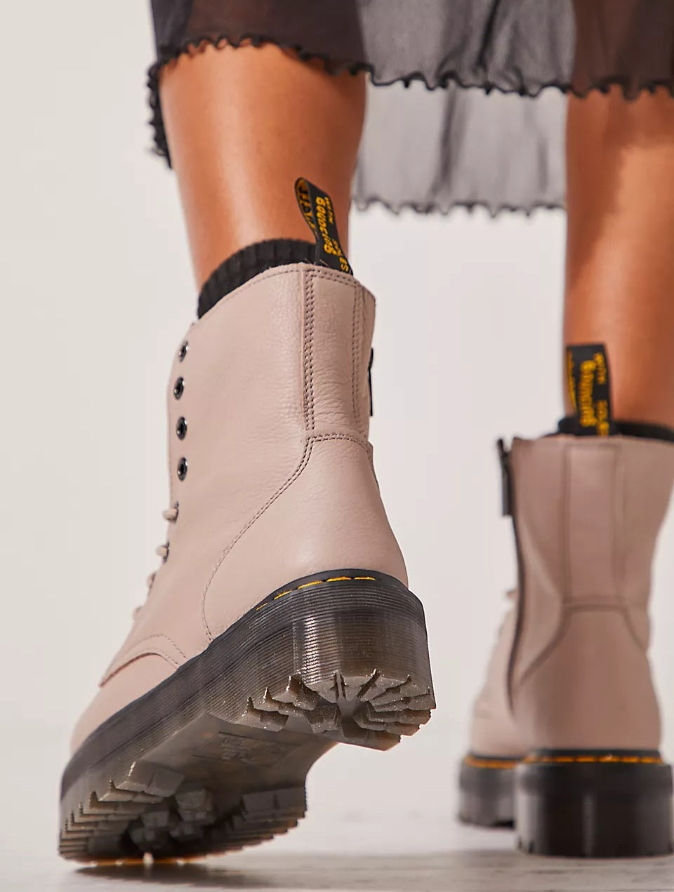 Martens Leona Pascal Wanama Boot Natural Outfit Dr Martens Pascal