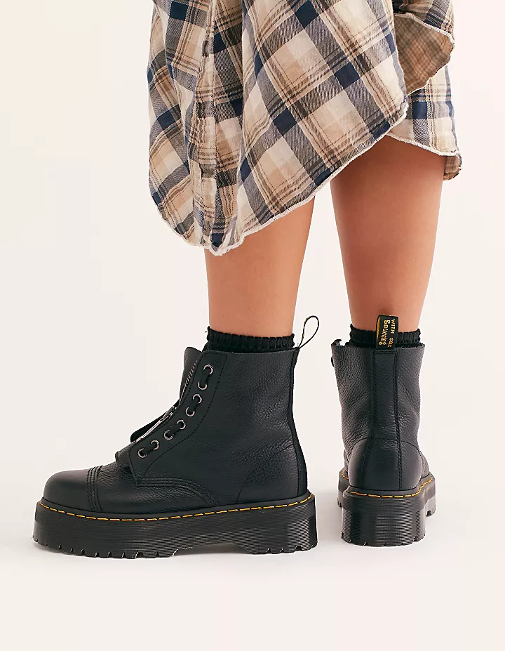 DR. MARTENS SINCLAIR BLACK MILLED LEATHER That Shoe Lady
