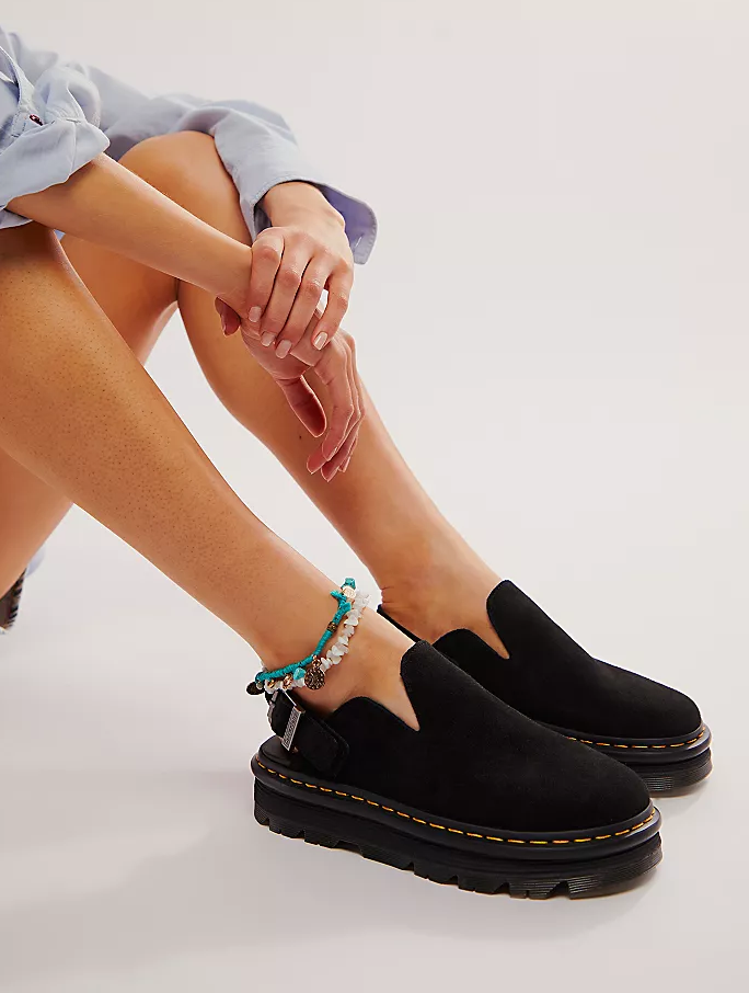 DR. MARTENS ZEBZAG BLACK SUEDE That Shoe Lady